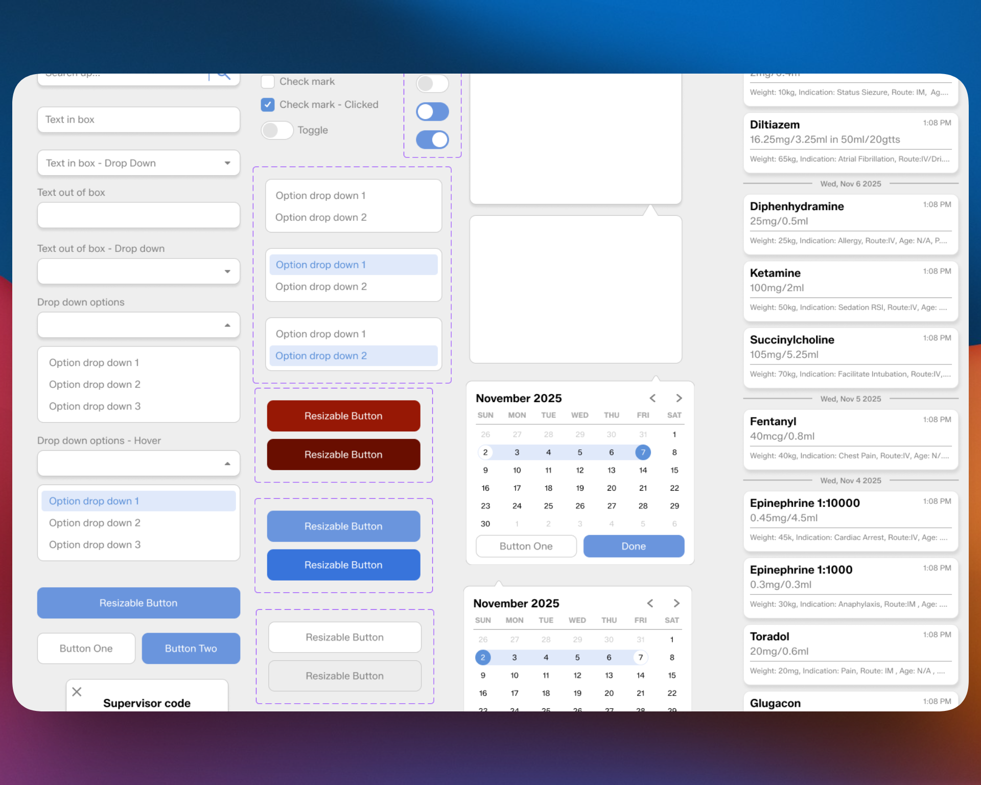 UI styles we used